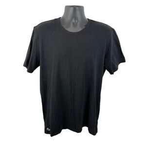 Lacoste Classic Crewneck Tee Black Size XL Cotton Stretch